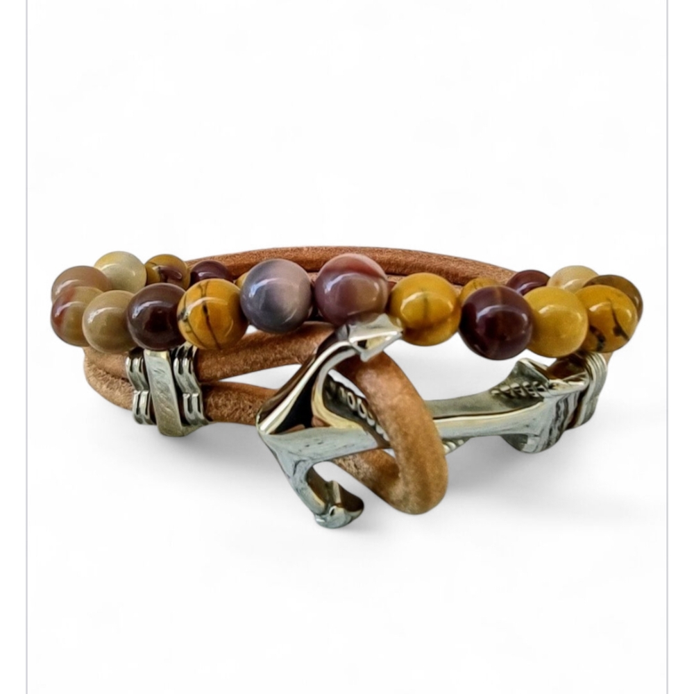 Limited-Edition Anchor & Beaded Bracelet Set – Only $35!"